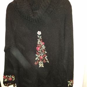 Black cowl neck sweater